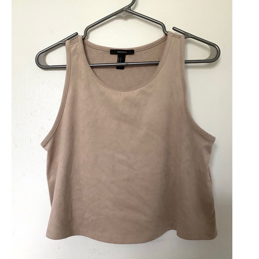 Beige flowy forever21 tank top